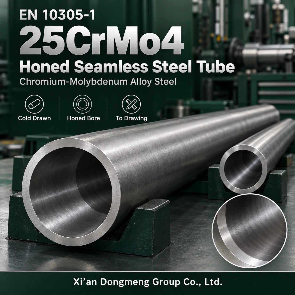 ES 10305-1 25Proveedor de tubos de acero sin costura pulidos con CrMo4
